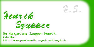 henrik szupper business card